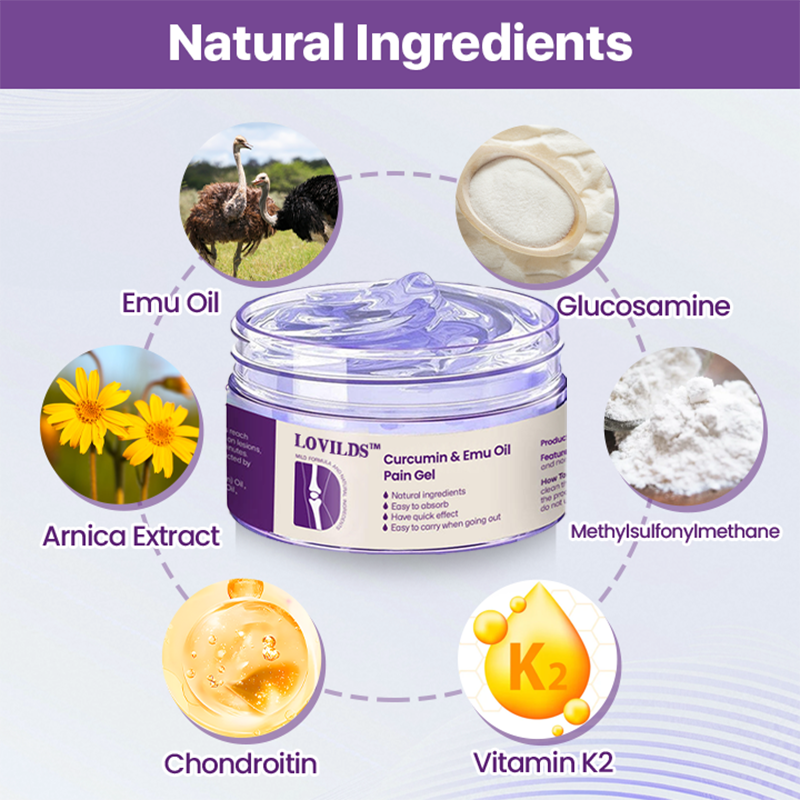 CleraNature® Gel proti bolesti s kurkuminem a emu olejem
