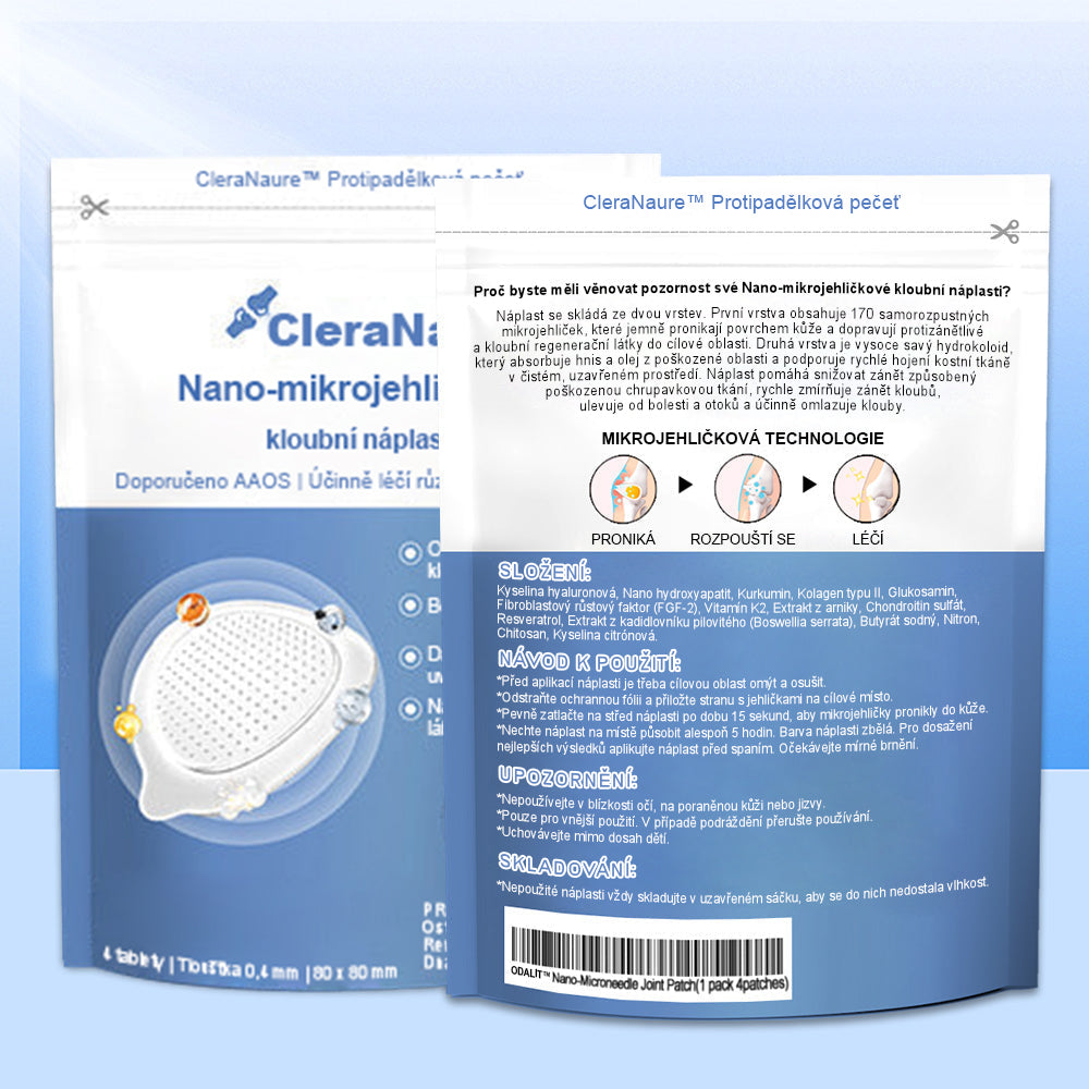CleraNaure® Nano-microneedle kloubní náplast
