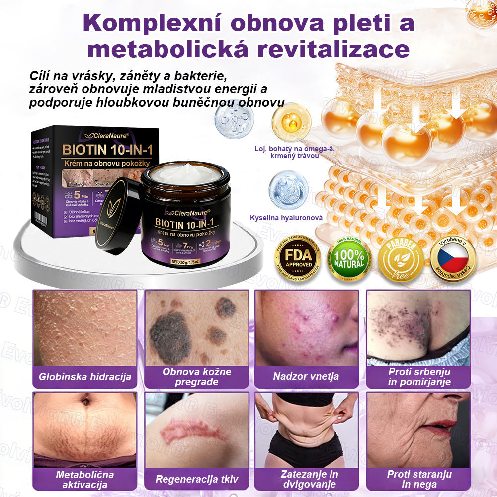 CleraNaure® Biotin 10-v-1 krém na obnovu pokožky