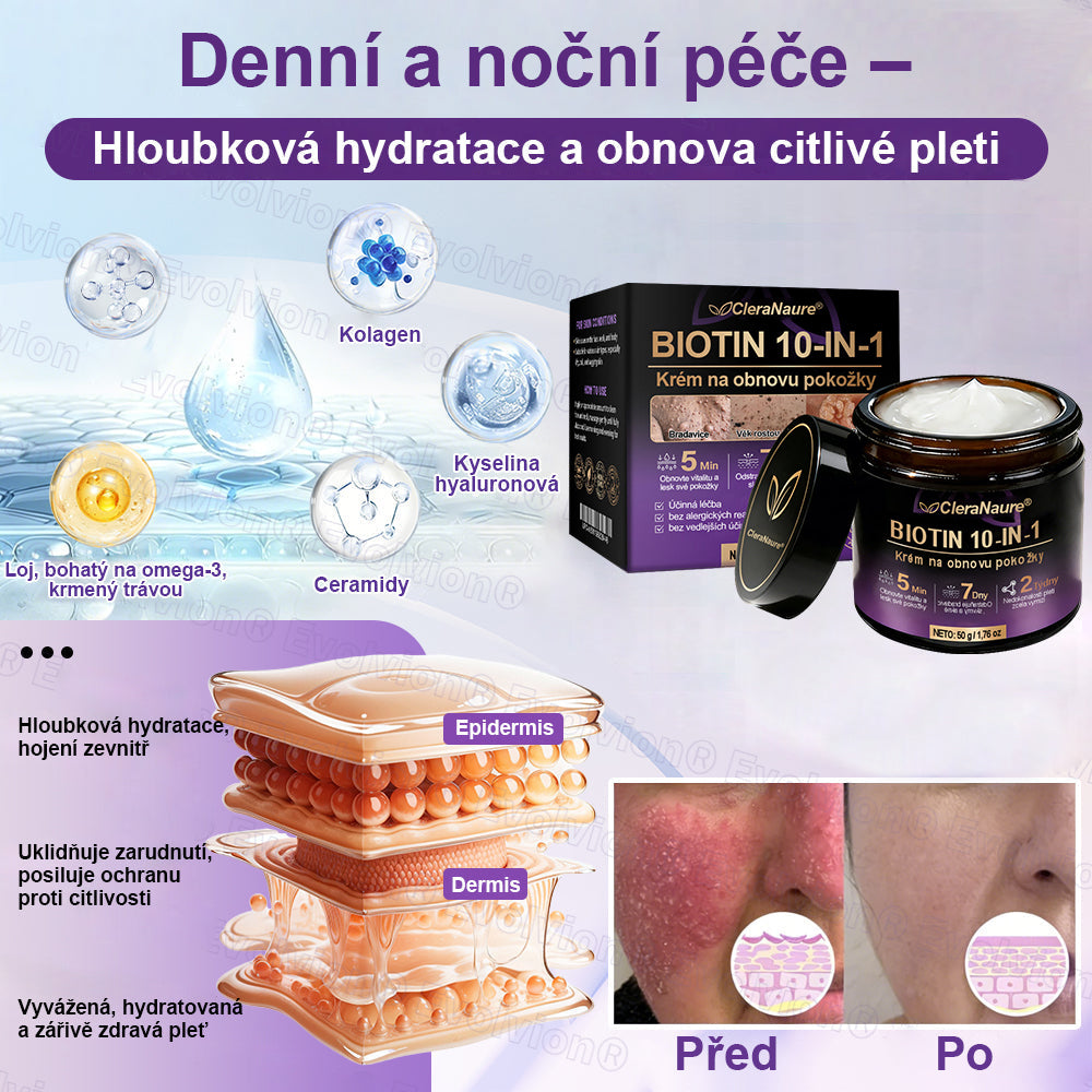 CleraNaure® Biotin 10-v-1 krém na obnovu pokožky