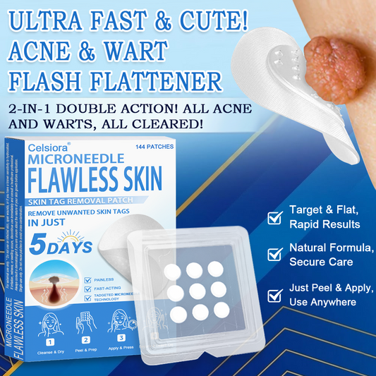 upsell-📌 Celsiora® 2-in-1 Microneedle & Hydrocolloid Patch | Raised Moles,Acne,  Flat Warts & Skin Tags Remover | Improves Wrinkles, Scars & Blemishes | Invisible Star Pimple Patches for Face & Body | 144 Count (Copy)