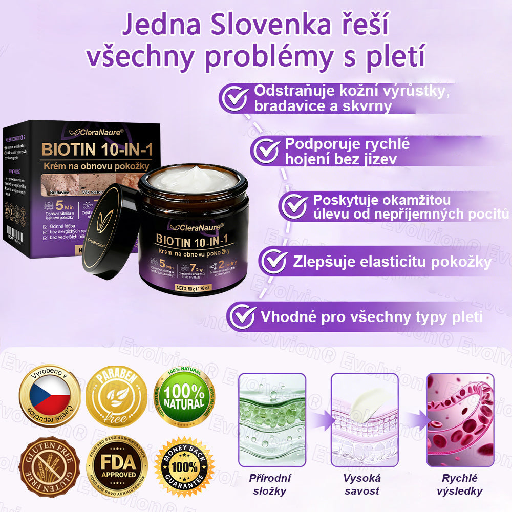 CleraNaure® Biotin 10-v-1 krém na obnovu pokožky