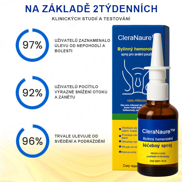 CleraNaure® bylinný analní sprej na hemoroidy