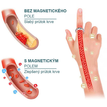 CleraNaure® Magnetologický prsten s moissanitovým diamantem