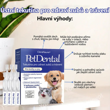 [Oficiální obchod] CleraNaure® Pet Dental & Digestive Health Oral Liquid – Osvěžuje dech, odstraňuje zubní kámen, podporuje regeneraci dásní a stabilizuje zuby (pro kočky a psy)  – Ušetřete dnes 80 %!