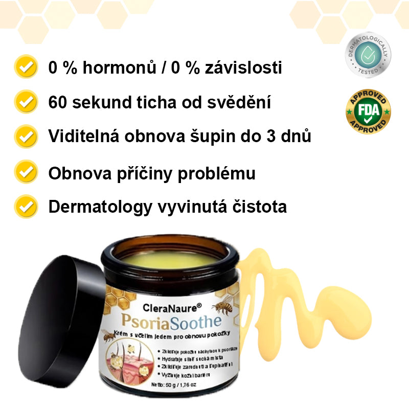 CleraNaure® PsoriaSoothe – regenerační krém s včelím jedem pro obnovu pleti