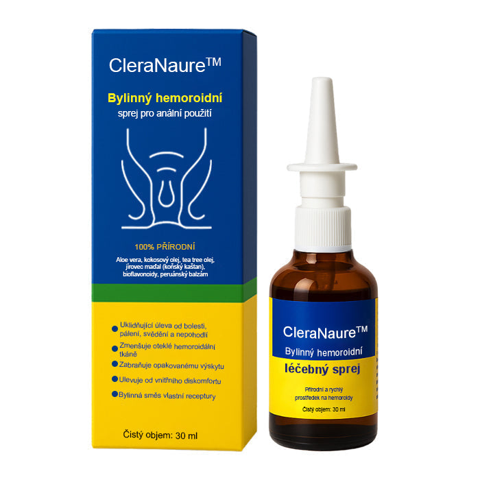 CleraNaure® bylinný analní sprej na hemoroidy