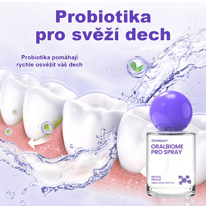 ✨ MODERNIZACE SVĚŽÍHO DECHU PRO KAŽDODENNÍ POUŽITÍ 💜 CleraNaure® OralBiome Pro Spray 🦷 Probiotická podpora pro svěží dech, pohodlí dásní a ústní rovnováhu ✨