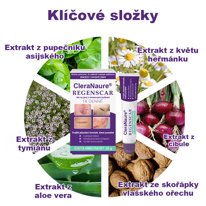 CleraNaure® ReGenScar – Regenerační gel na jizvy s kmenovými buňkami