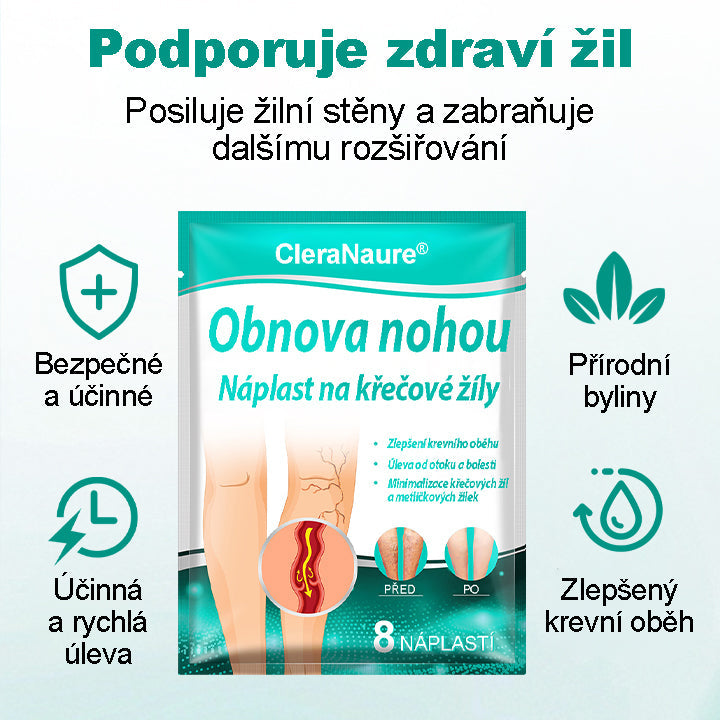 CleraNaure® LegRenew Náplast na Křečové Žíly