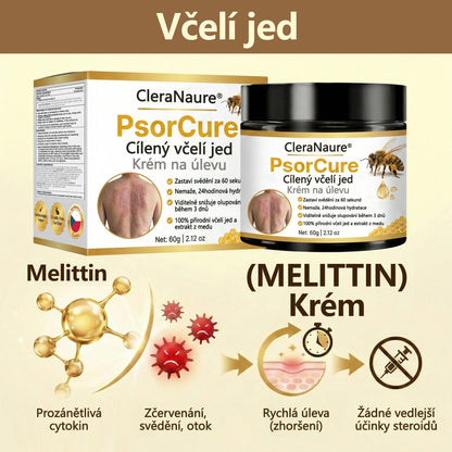 Ledenová Speciální Nabídka | CleraNaure® PsorCure Cílený Krém s Včelím jedem pro Úlevu od Psoriázy