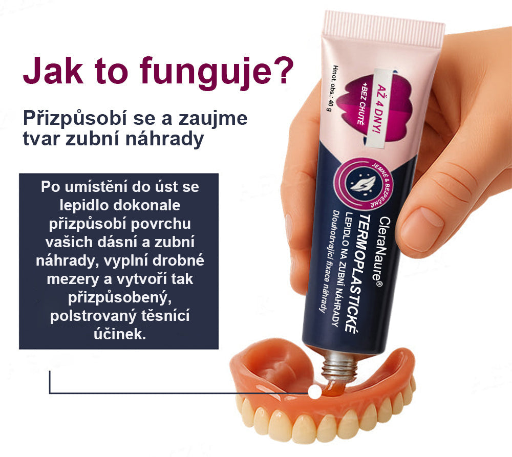 CleraNaure® Termoplastické Lepidlo na Zubní Náhrady