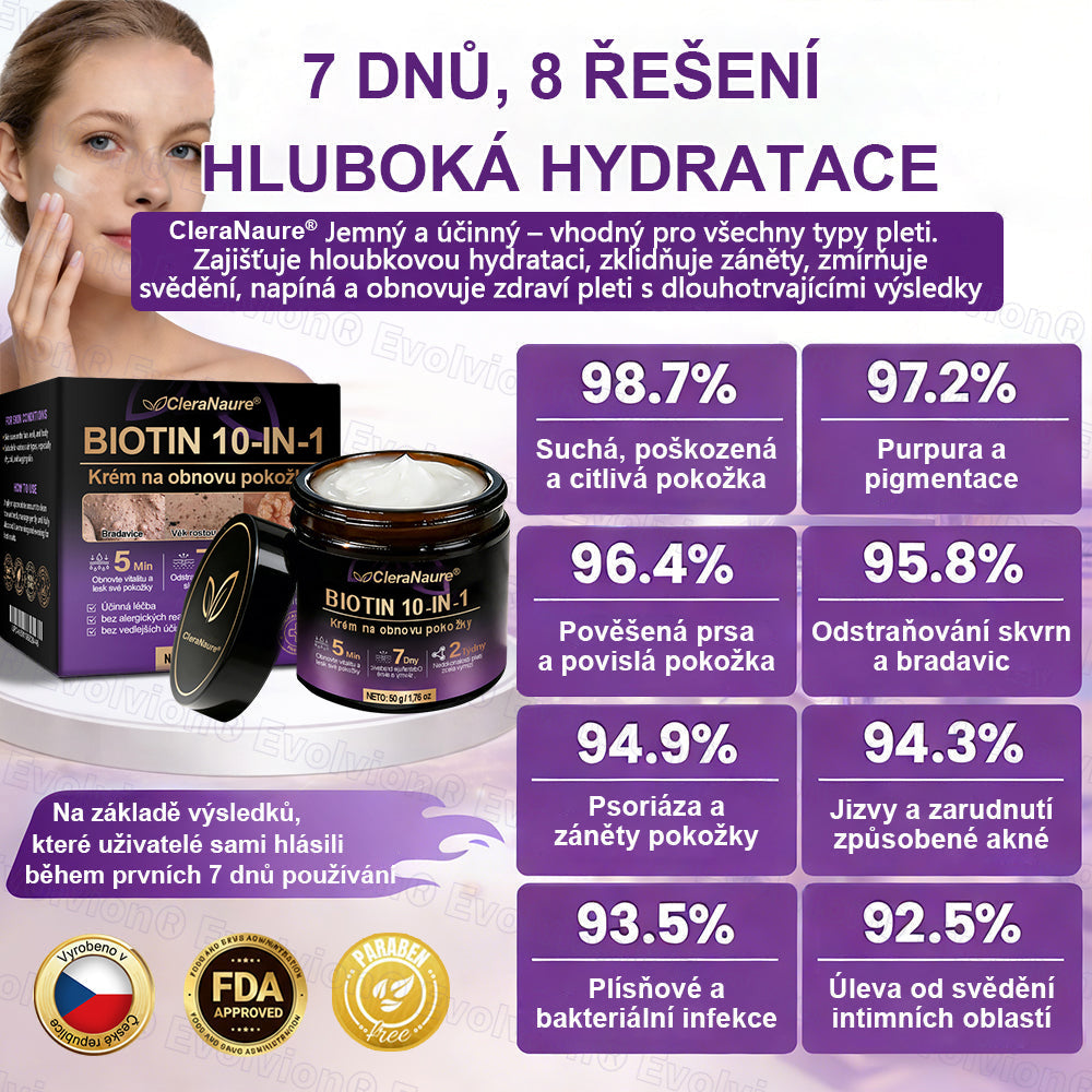 CleraNaure® Biotin 10-v-1 krém na obnovu pokožky