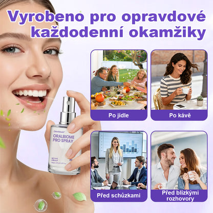 ✨ MODERNIZACE SVĚŽÍHO DECHU PRO KAŽDODENNÍ POUŽITÍ 💜 CleraNaure® OralBiome Pro Spray 🦷 Probiotická podpora pro svěží dech, pohodlí dásní a ústní rovnováhu ✨