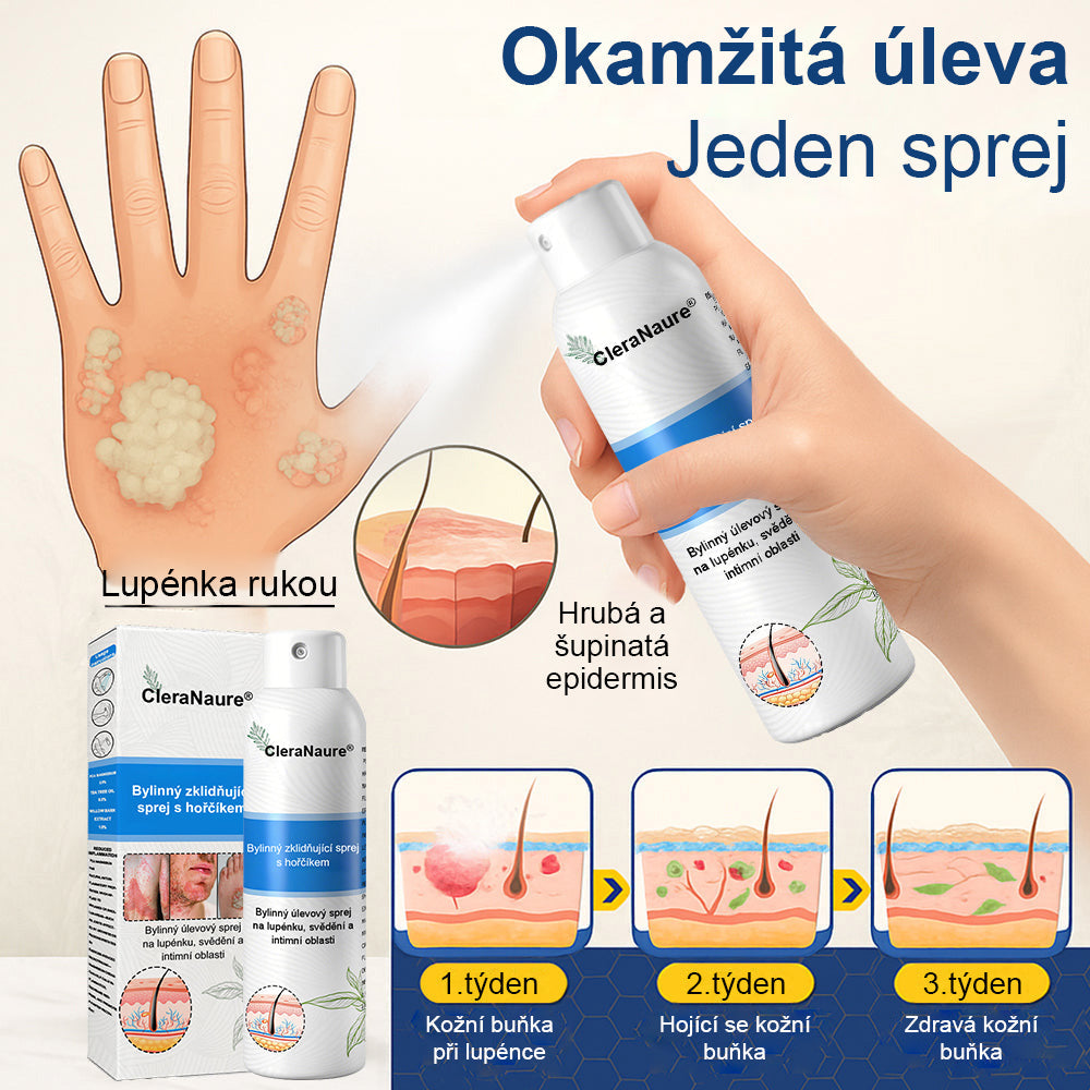 ⚠️🫧CleraNature® Hořčíkový Sprej – Rychlá Úleva pro Svědící, Červenou a Citlivou Pokožku (Dokonce i Intimní Oblasti)